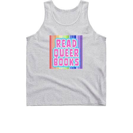 Read Queer Books, a Sport Grey Classic Unisex Tank Top