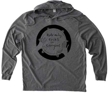 Matriarchy Rocks SHIRTS, a Aluminum Grey Allmade Eco Triblend Hoodie Tee