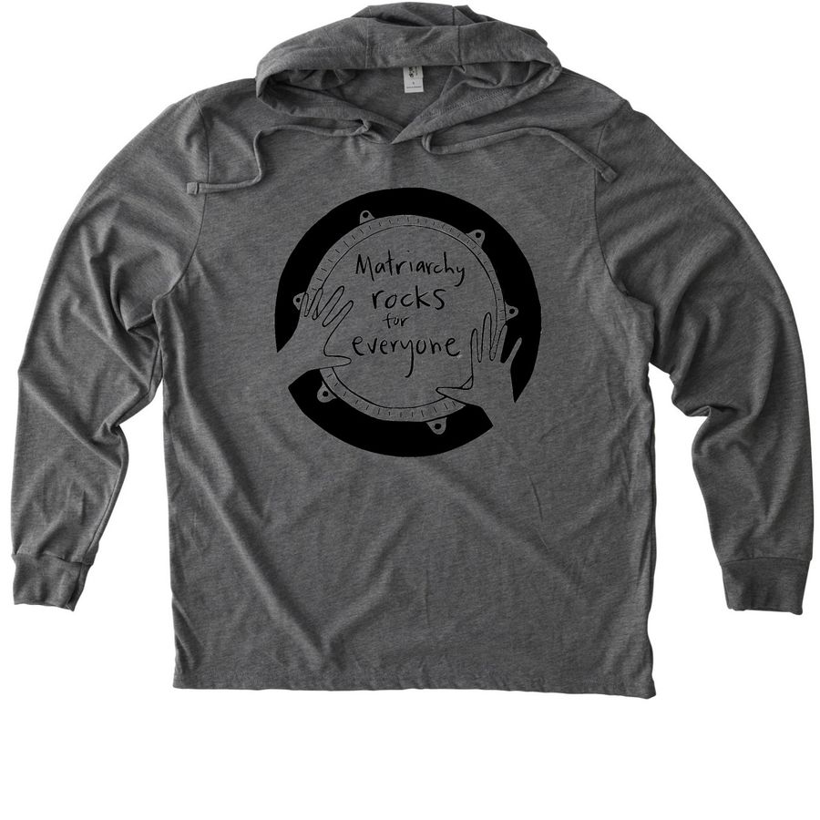 Matriarchy Rocks SHIRTS, a Aluminum Grey Allmade Eco Triblend Hoodie Tee