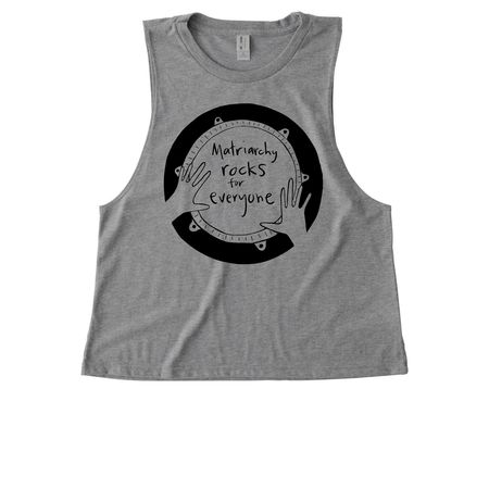 Matriarchy Rocks SHIRTS, a Aluminum Grey Allmade Eco Triblend Women?s Muscle Tank