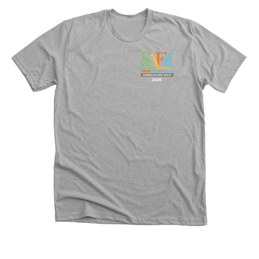American Red Wolf SAFE 2026, a Athletic Heather Premium Unisex Tee