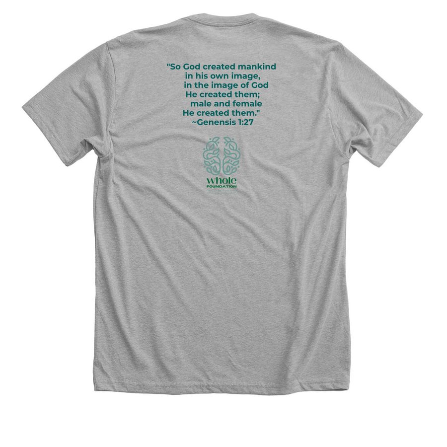 Whole Foundation, a Athletic Heather Premium Unisex Tee (back-view)
