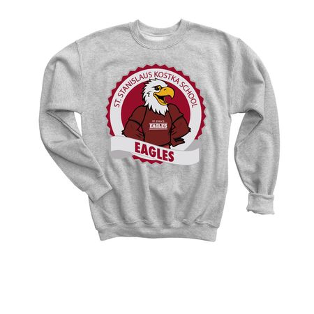 Stan the Eagle, a Sport Grey Youth Crewneck Sweatshirt