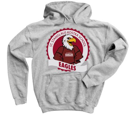 Stan the Eagle, a Sport Grey Youth Pullover Hoodie