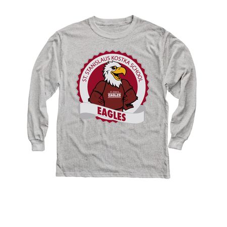 Stan the Eagle, a Sport Grey Youth Long Sleeve Tee