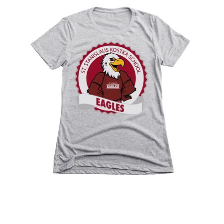 Stan the Eagle, a Dark Heather Grey Women's Slim Fit Tee