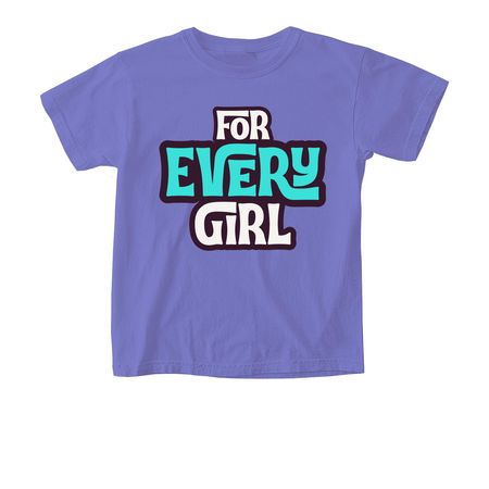 For Every Girl - Tops (Dark), a Violet Comfort Colors Youth Tee