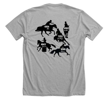 Rebrand 25-26 Rodeo Team T-b, a Athletic Heather Premium Unisex Tee (back-view)