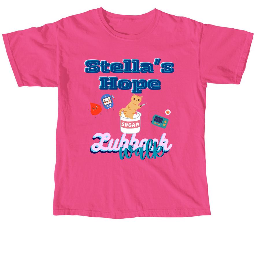 Stella's Hope Walk T-Shirt, a Neon Pink Comfort Colors Unisex Tee