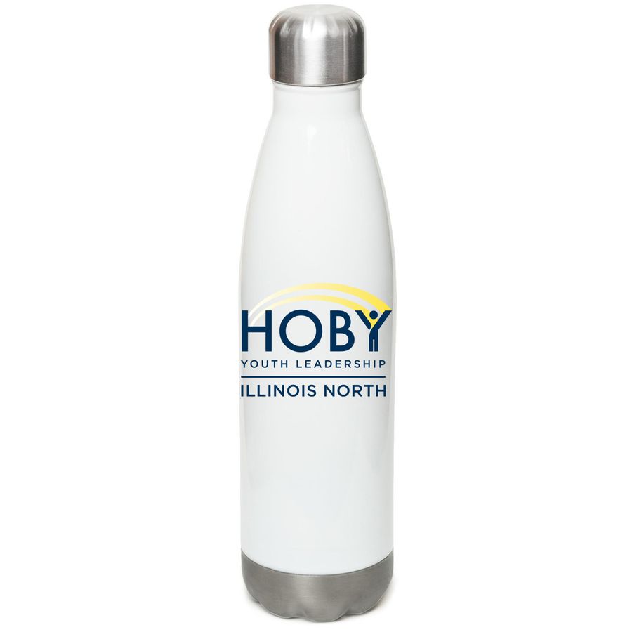 HOBY Water Bottle, a White Stainless Steel Water Bottle