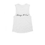 Kuzco Tank Tops, a White Women's Muscle Tank (back-view)