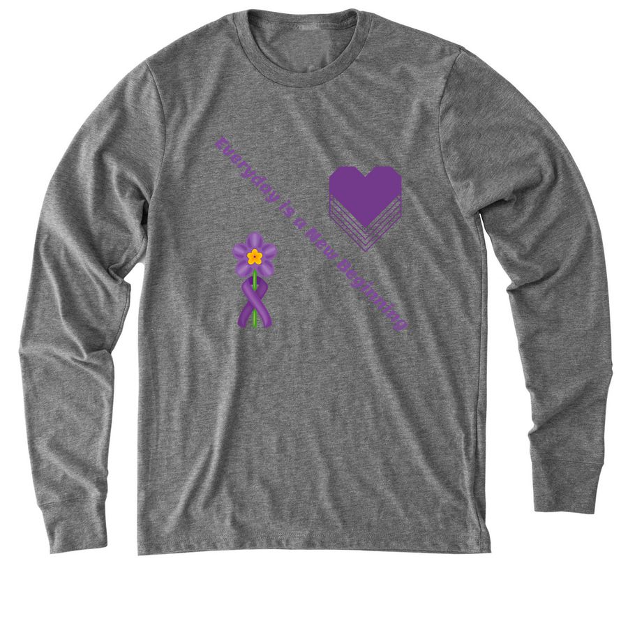 Conquer Healing Progress, a Aluminum Grey Allmade Eco Triblend Long Sleeve Tee