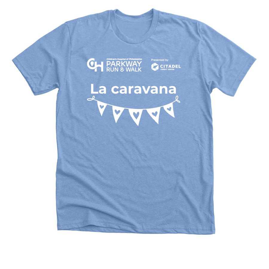 La caravana&nbsp;, a Heather Carolina Blue Premium Unisex Tee