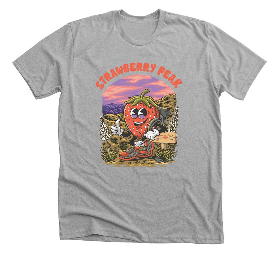 Strawberry ? Peak, a Athletic Heather Premium Unisex Tee