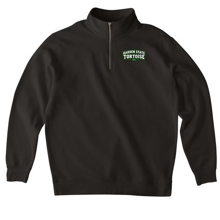 Garden State Tortoise Shield, a Black Midweight Quarter Zip Pullover