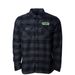 Garden State Tortoise Shield, a Charcoal Heather/ Black Unisex Flannel Shirt