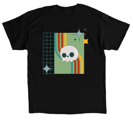 Retro Radiology, a Black Classic Unisex Tee (back-view)