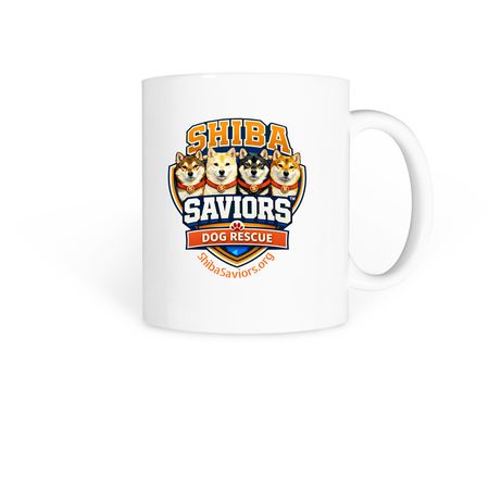 Shiba Saviors Mugs, a White Coffee Mug