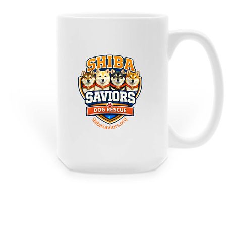 Shiba Saviors Mugs, a White Large Coffee Mug