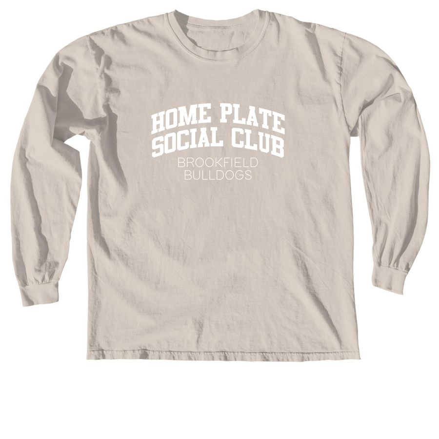 Bulldogs Home Plate Social Club Long Sleeve, a Ivory Comfort Colors Long Sleeve Tee