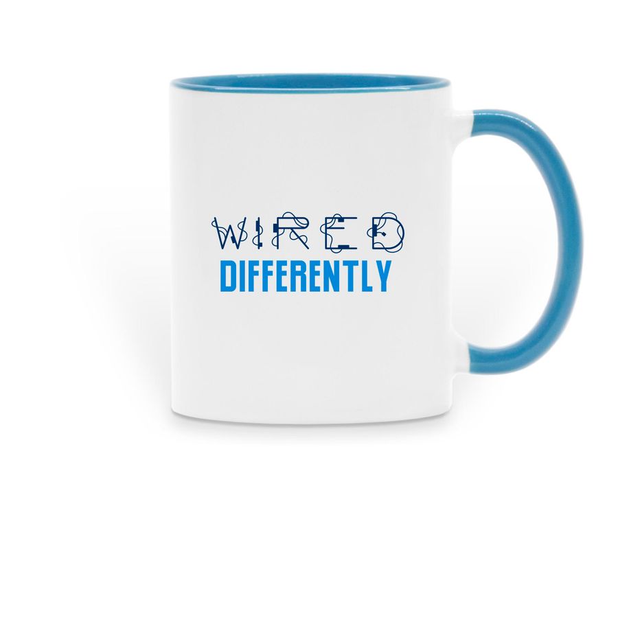 Wired Differently Mug, a Light Blue Two-Tone Ceramic Mug