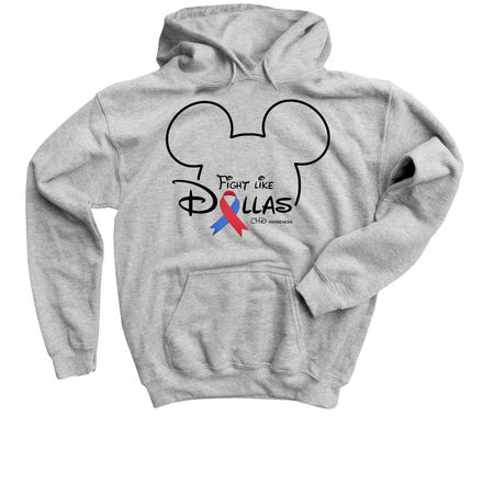 Disney Fight Like Dallas, a Sport Grey Youth Pullover Hoodie