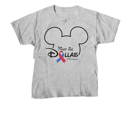 Disney Fight Like Dallas, a Sport Grey Youth Unisex Tee