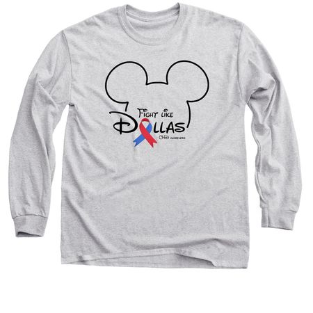 Disney Fight Like Dallas, a Sport Grey Classic Long Sleeve Tee