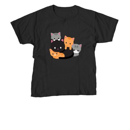 I Love Cats, a Black Youth Unisex Tee