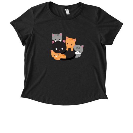 I Love Cats, a Space Black Allmade Eco Triblend Women?s Scoop Neck Tee