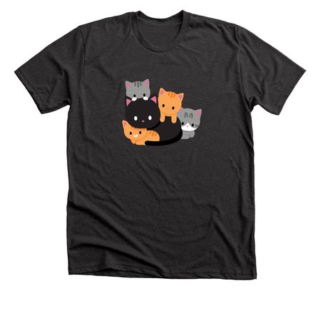 I Love Cats, a Dark Grey Heather Premium Unisex Tee