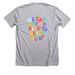 BLM | WE CANNOT GO BACK, a Athletic Heather Premium Unisex Tee (back-view)