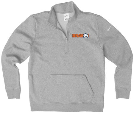 Bravo Hoodies, a Dark Grey Heather Nike Women's Club Half Zip Pullover