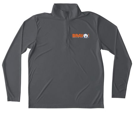 Bravo Hoodies, a Iron Grey Unisex Performance Quarter Zip Pullover