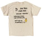 Walking Dogs the Ohana way, a Sand Classic Unisex Tee (back-view)