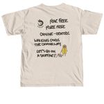 Walking Dogs the Ohana way, a Ivory Comfort Colors Unisex Tee (back-view)