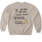 Walking Dogs the Ohana way, a Sand Softstyle Crewneck Sweatshirt (back-view)