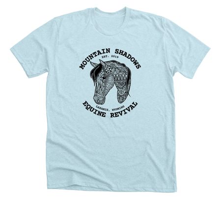 MSER Merch Spring 2023, a Heather Ice Blue Premium Unisex Tee