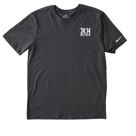 The 24:14, a Anthracite Nike Dri-FIT Jersey Blend Performance Tee