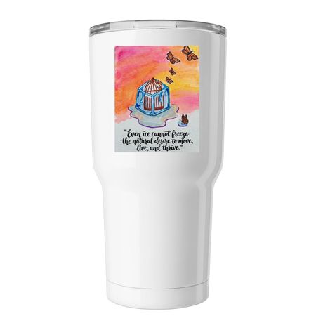 Even ICE Melts Tumbler, a White Insulated Tumbler
