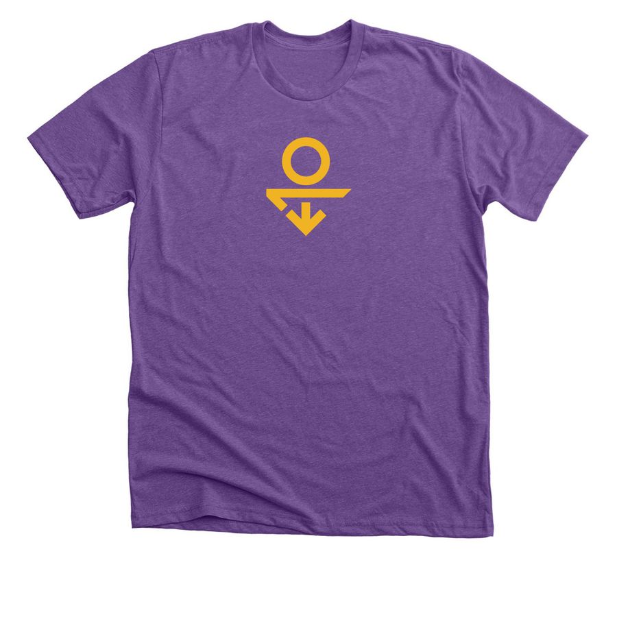 P10, a Heather Team Purple Premium Unisex Tee