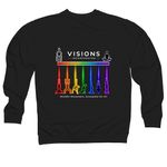 Mindful Movement Collection, a Black Midweight Crewneck Sweatshirt (back-view)