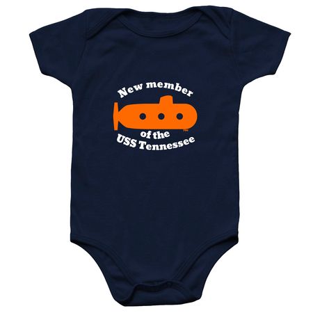 New Member, a Navy Infant Onesie