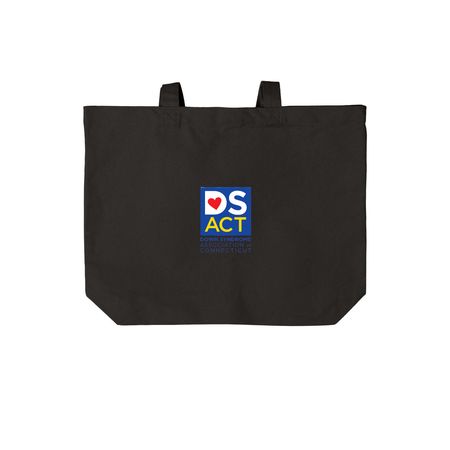 Official DS ACT Totes, a Deep Black Cotton Canvas Tote Bag