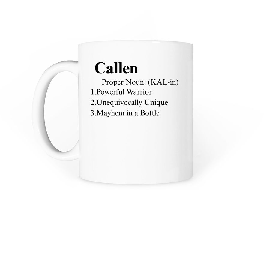Callen Definition Mug, a White Coffee Mug (back-view)