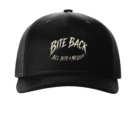 BITE BACK ? Dental Recovery Fundraiser, a Black Printed Five-Panel Trucker Cap