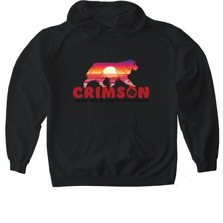 Crimson MAS, a Black Gildan Softstyle Pullover Hoodie