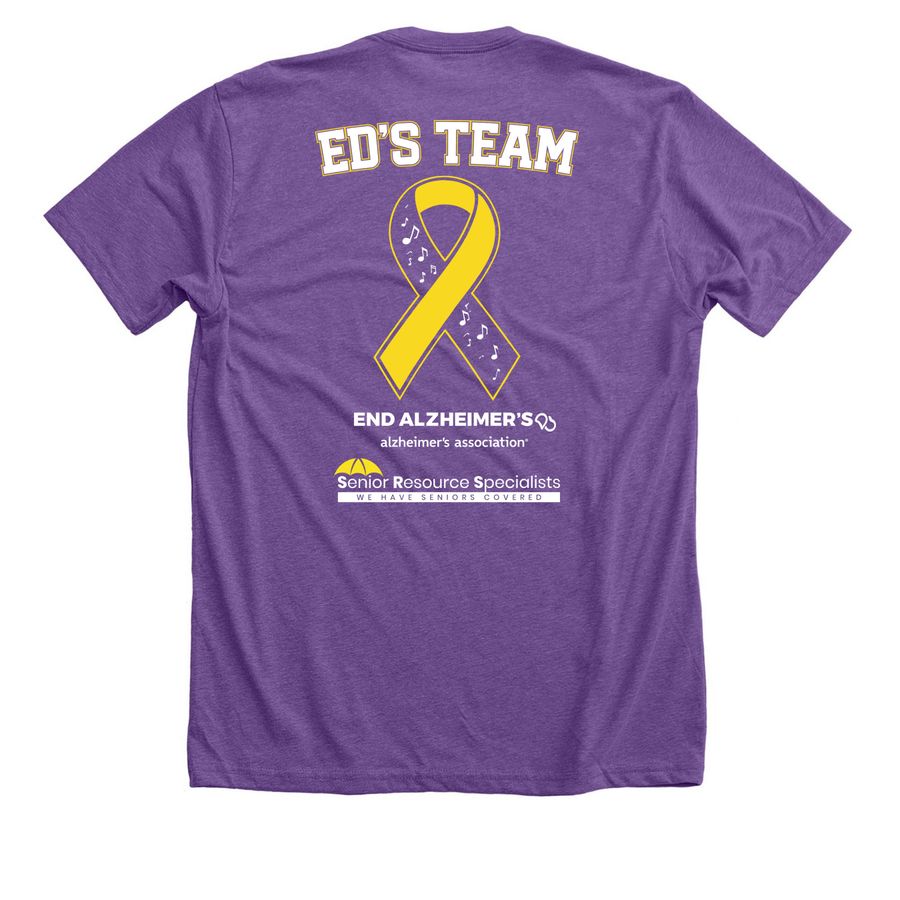 Walkin' on Sunshine, a Heather Team Purple Premium Unisex Tee (back-view)