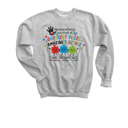 Different Pieces Amazing Together, a Sport Grey Youth Crewneck Sweatshirt