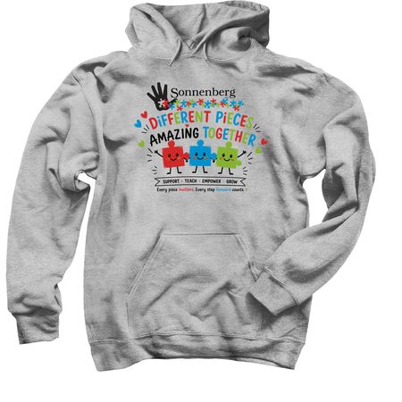 Different Pieces Amazing Together, a Sport Grey Pullover Hoodie